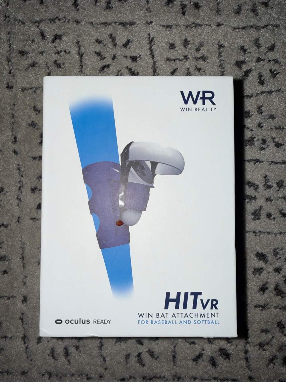 Win Reality HIT VR Baseball & Softball Bat Attachment fo Meta Quest Oculus w Box